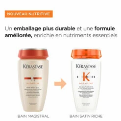 Bain Satin Riche Nutritive Kérastase 250ml -Produits de Coiffure Soldes Magasin 3474637154943 6 03357.1684847833