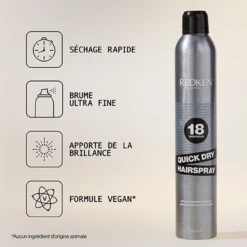 Quick Dry 18 Redken 400ml -Produits de Coiffure Soldes Magasin Spray Se chage Rapide Quick Dry Redken Styling 77233.1684847719