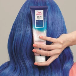 Masque Color Fresh Wella Blue 150ml -Produits de Coiffure Soldes Magasin blue wella color fresh 150ml 88522.1684847138