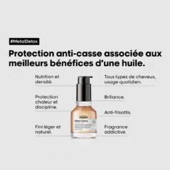 Huile Concentrée Professionnelle Metal Detox L'Oréal 50ml -Produits de Coiffure Soldes Magasin huile detox 2 09165.1687170763