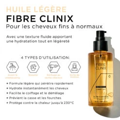 Huile Pour Cheveux Fins à Normaux Fibre Clinix Schwarzkopf 100 Ml -Produits de Coiffure Soldes Magasin oil fibre light 2 63711.1695629057